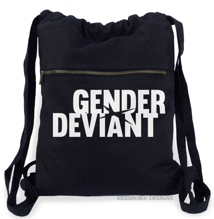 Gender Deviant Cinch Backpack - Black