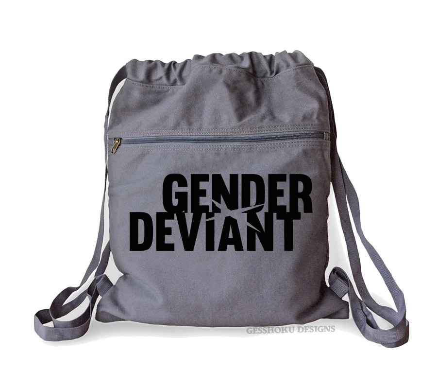 Gender Deviant Cinch Backpack - Smoke Grey