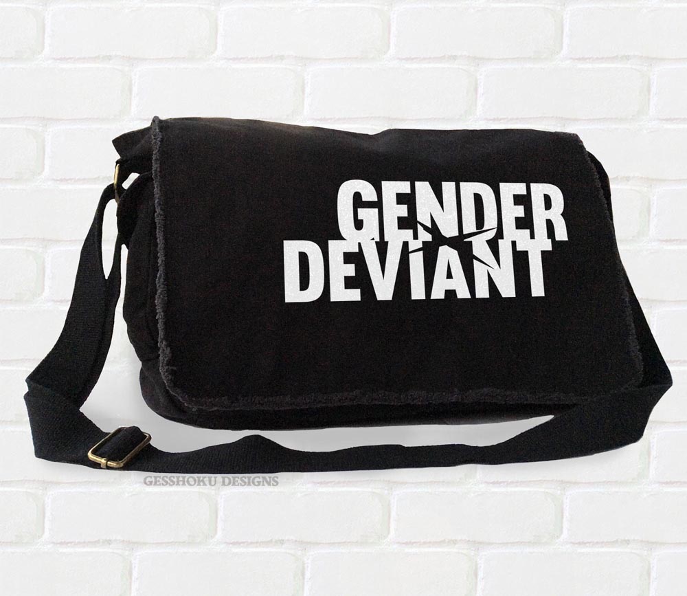 Gender Deviant Messenger Bag - Black-