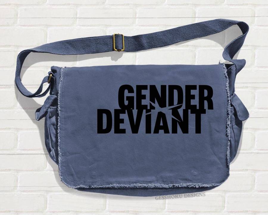 Gender Deviant Messenger Bag - Denim Blue
