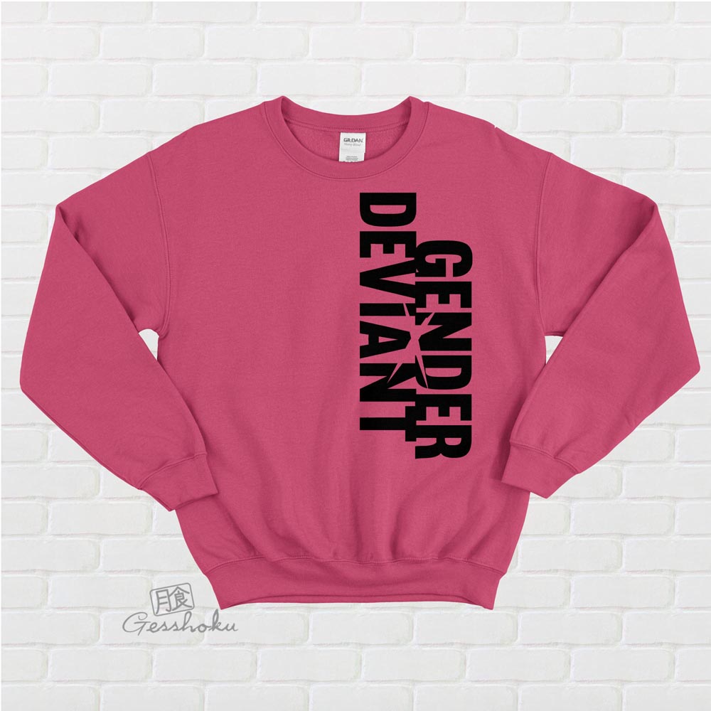 Gender Deviant Crewneck Sweatshirt - Hot Pink