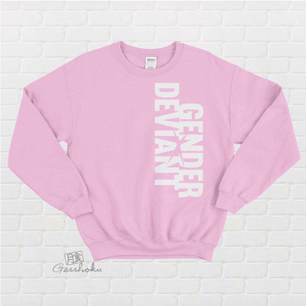 Gender Deviant Crewneck Sweatshirt - Light Pink
