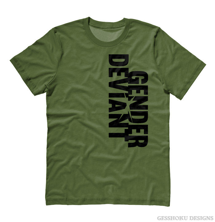 Gender Deviant T-shirt - Olive Green