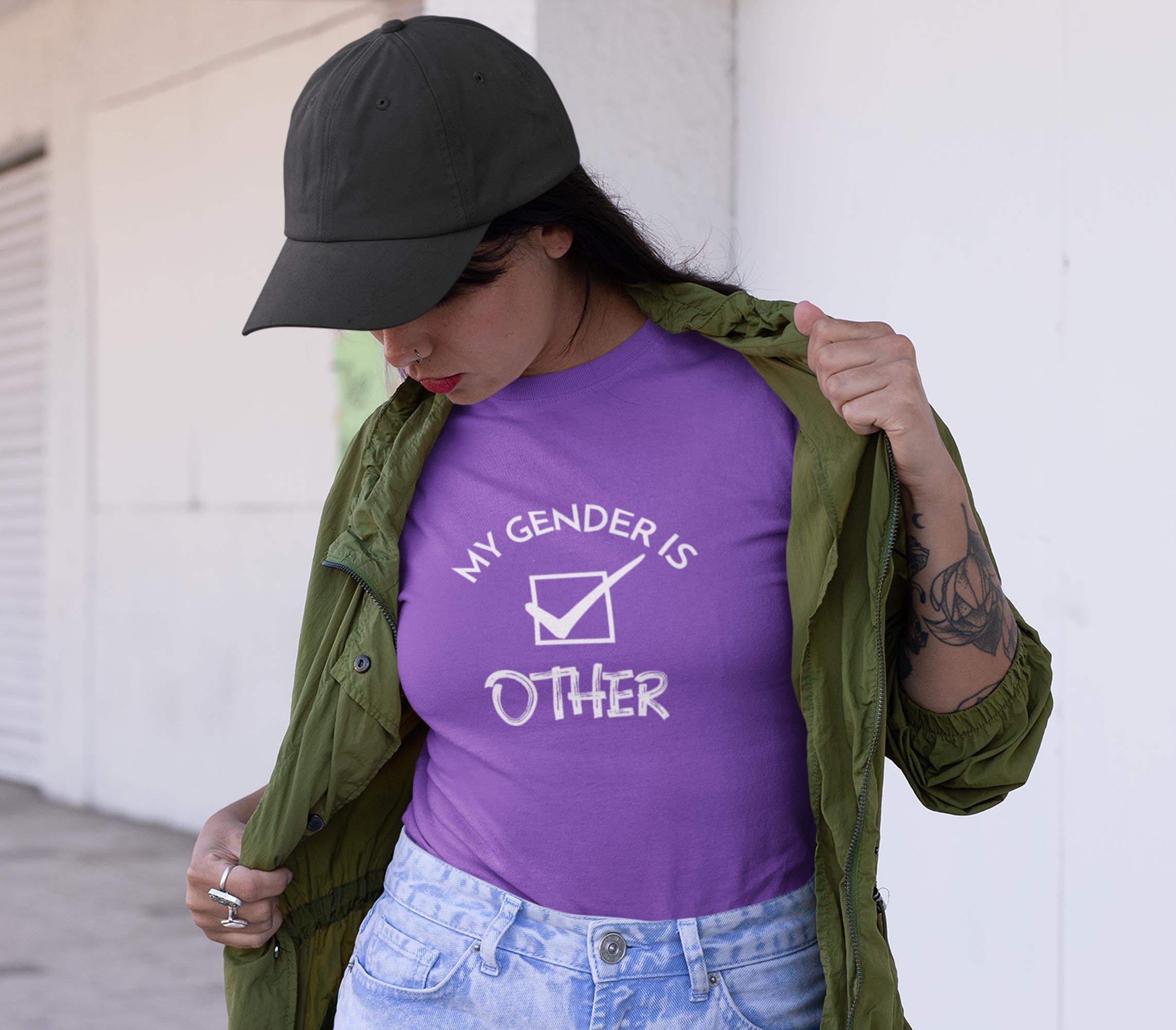 My Gender is Other T-shirt - Purple
