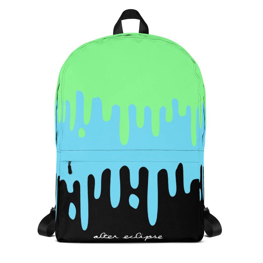 Pastel Slime Drips Classic Backpack - Green