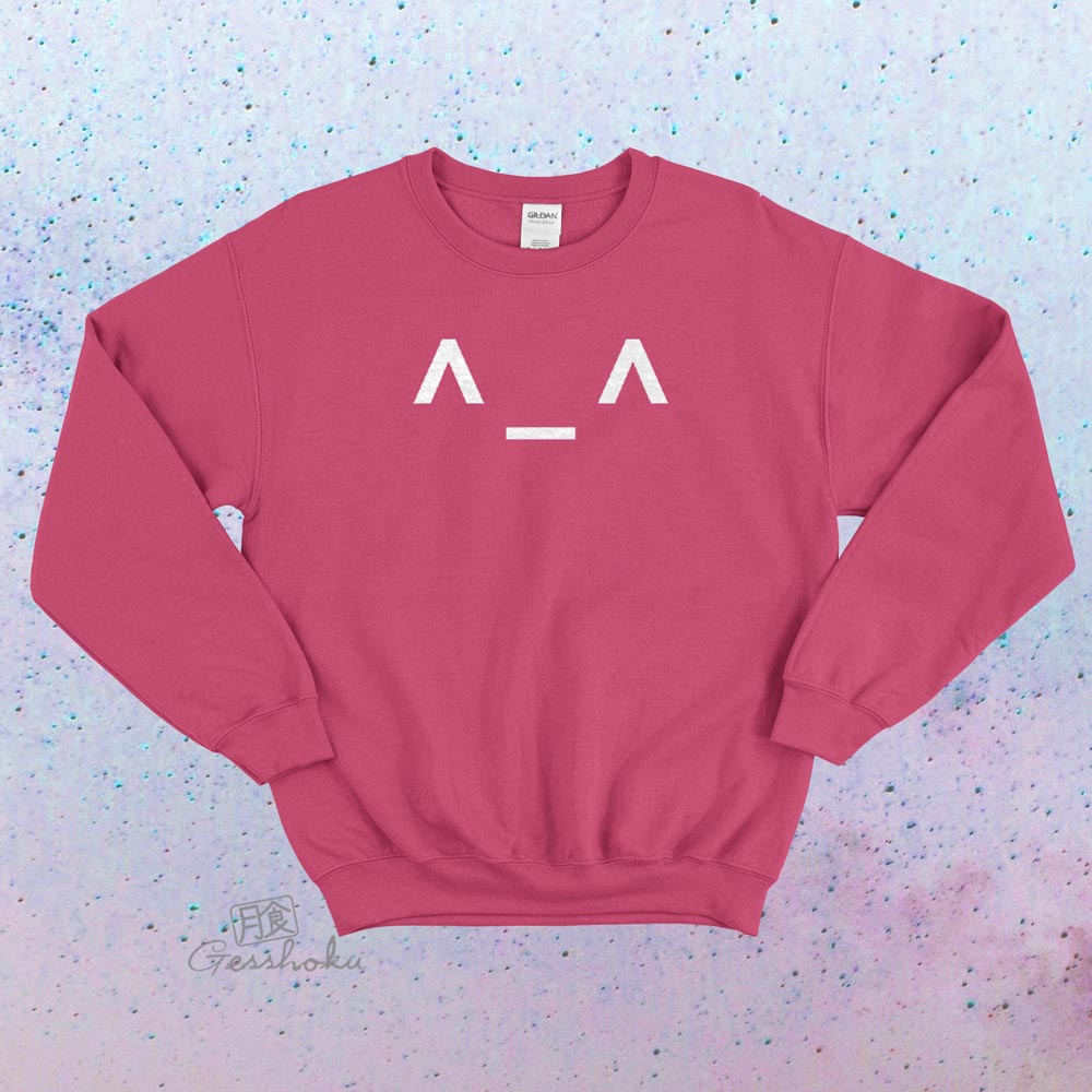 Happy Emoticon ^_^ Crewneck Sweatshirt - Hot Pink
