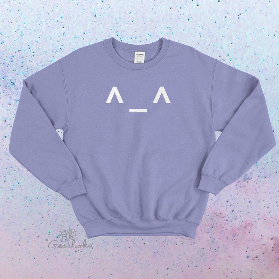 Happy Emoticon ^_^ Crewneck Sweatshirt - Violet
