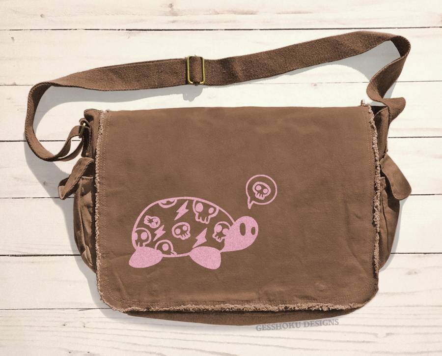 Harajuku Kame Turtle Messenger Bag - Brown