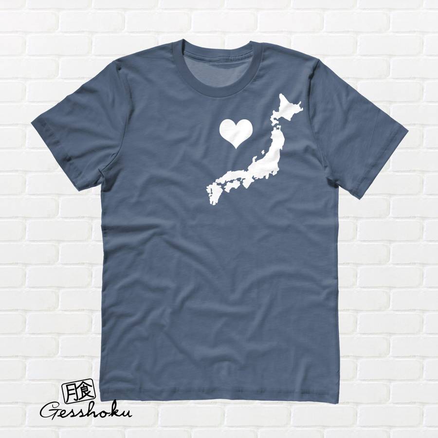 My Heart in Japan T-shirt - Steel Blue