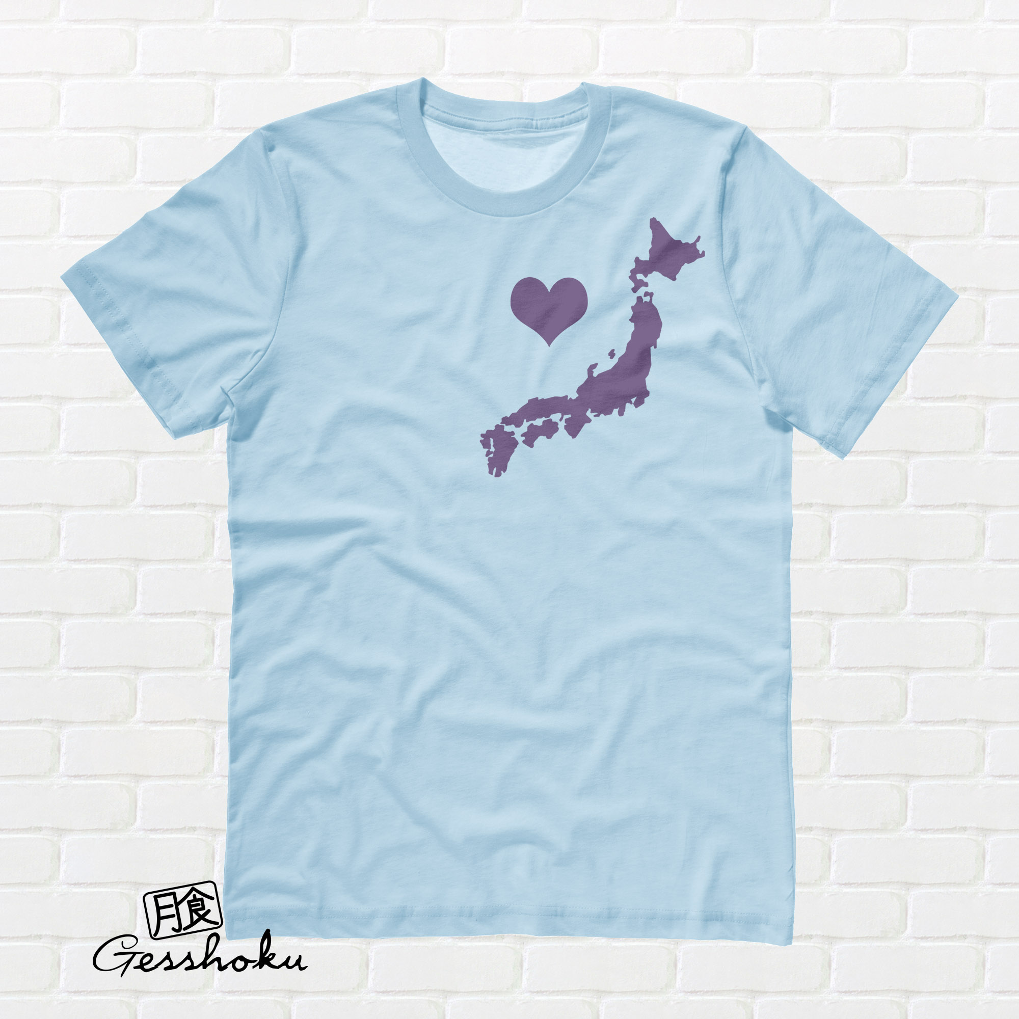 My Heart in Japan T-shirt - Light Blue