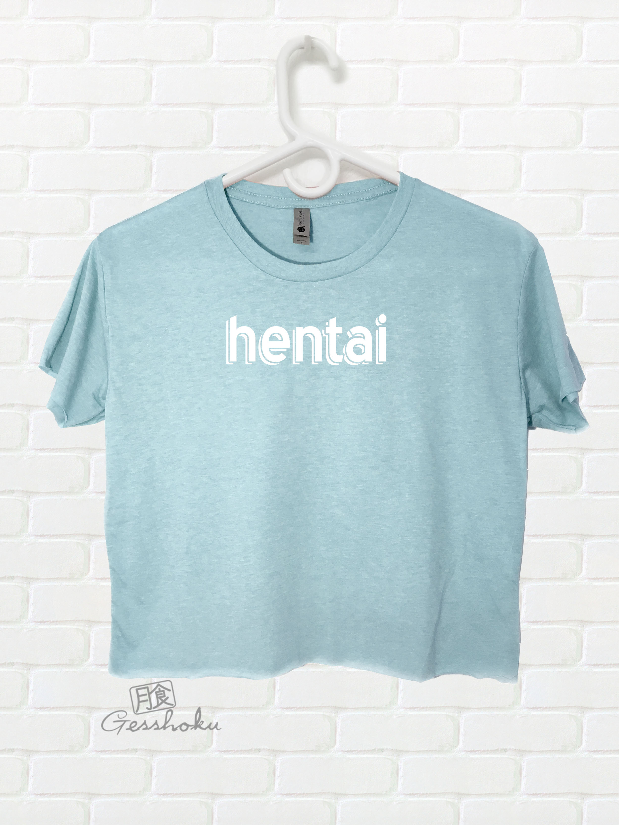 Hentai Crop Top T-shirt - Blue