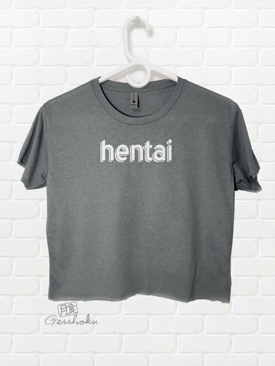 Hentai Crop Top T-shirt - Charcoal Grey