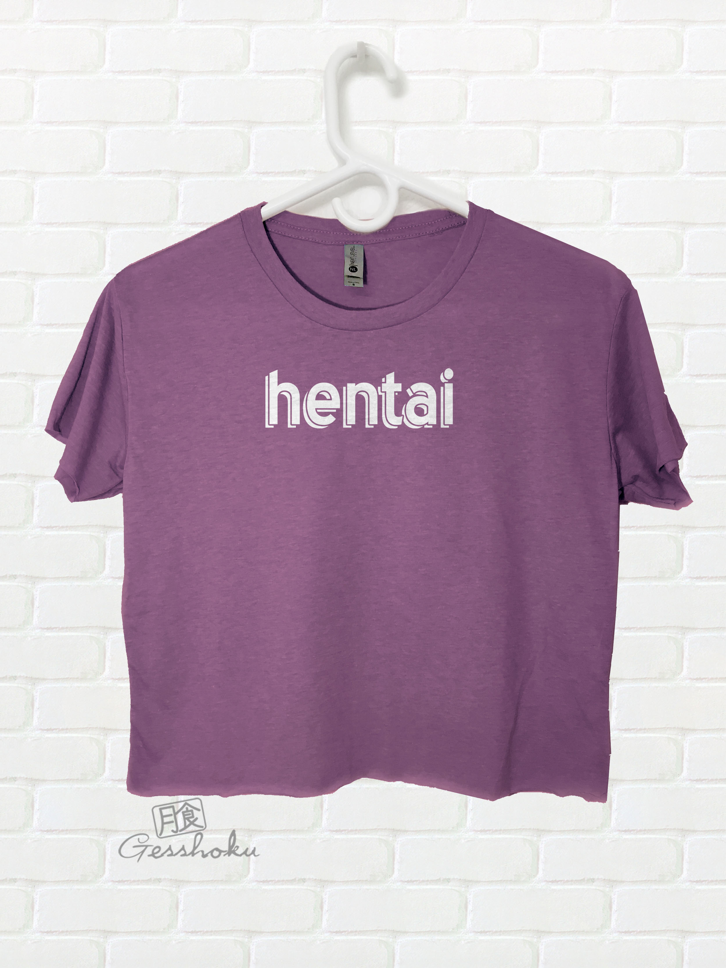 Hentai Crop Top T-shirt - Purple