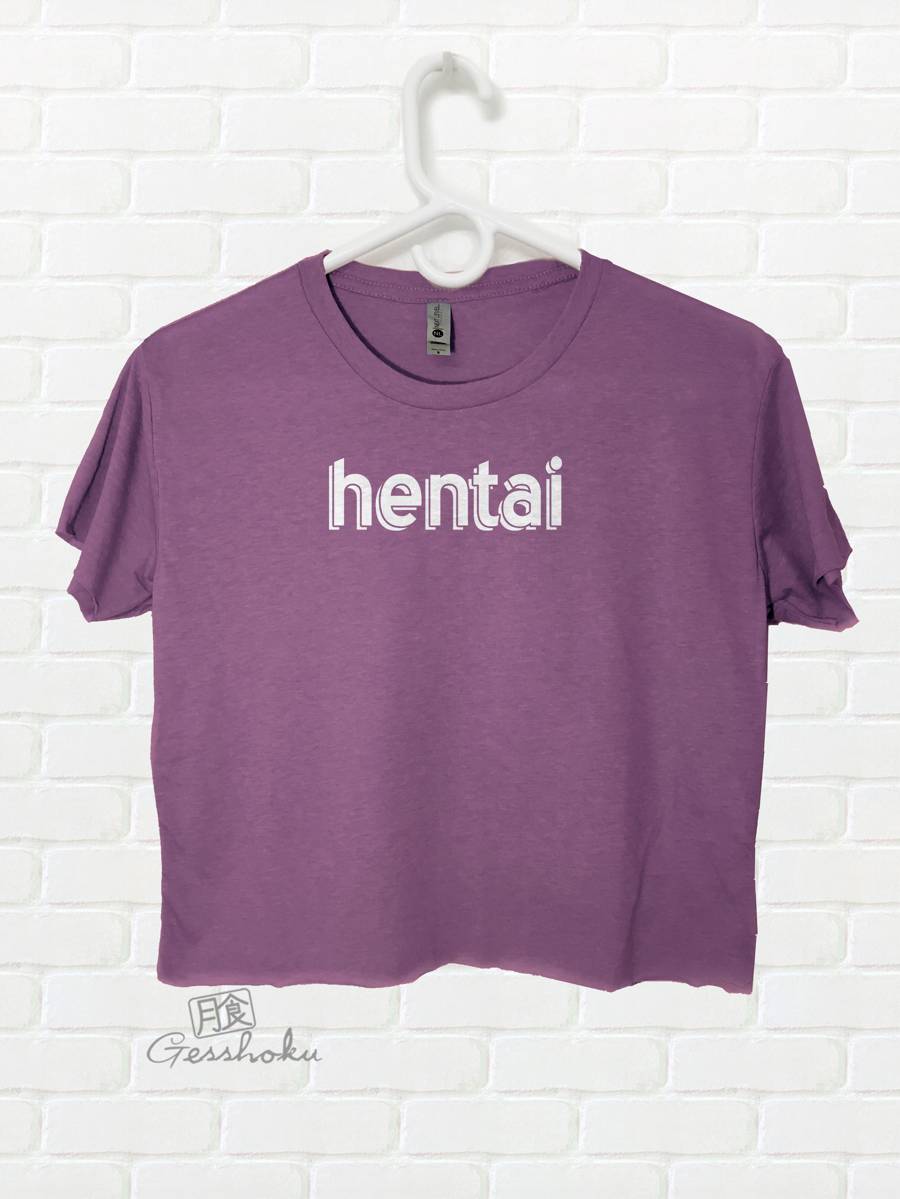 Hentai Crop Top T-shirt - Purple