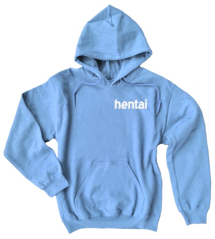 Hentai Pullover Hoodie - Light Blue