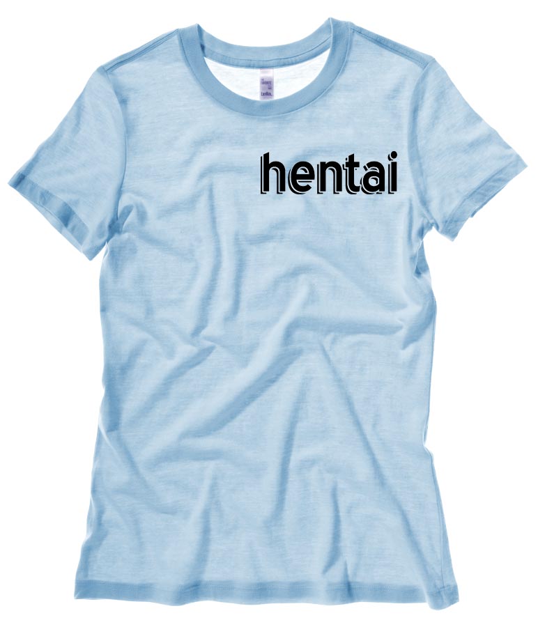 Hentai Ladies T-shirt - Light Blue