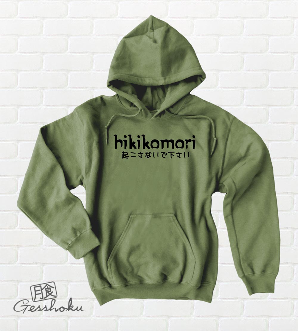Hikikomori Pullover Hoodie - Khaki Green