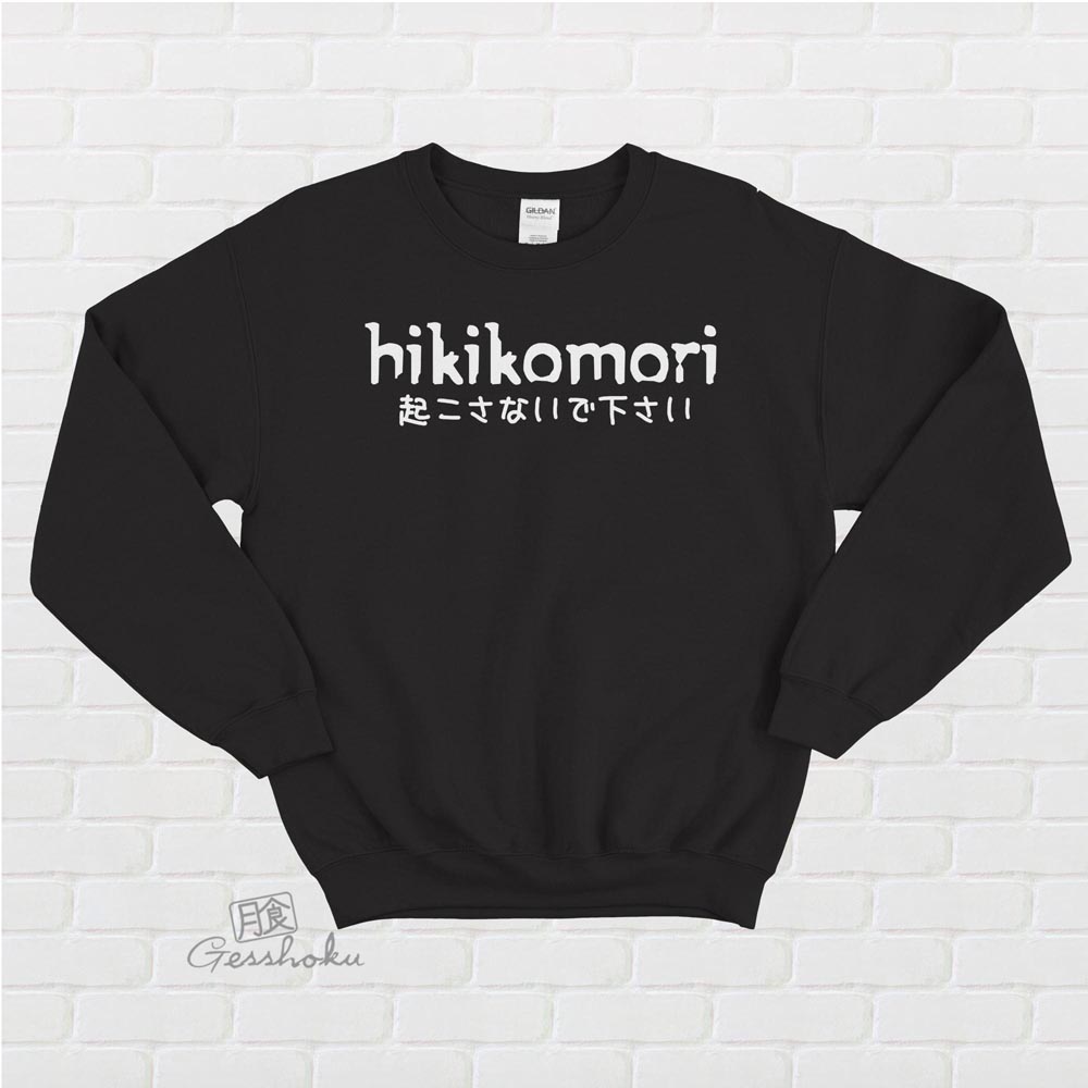 Hikikomori Crewneck Sweatshirt - Black