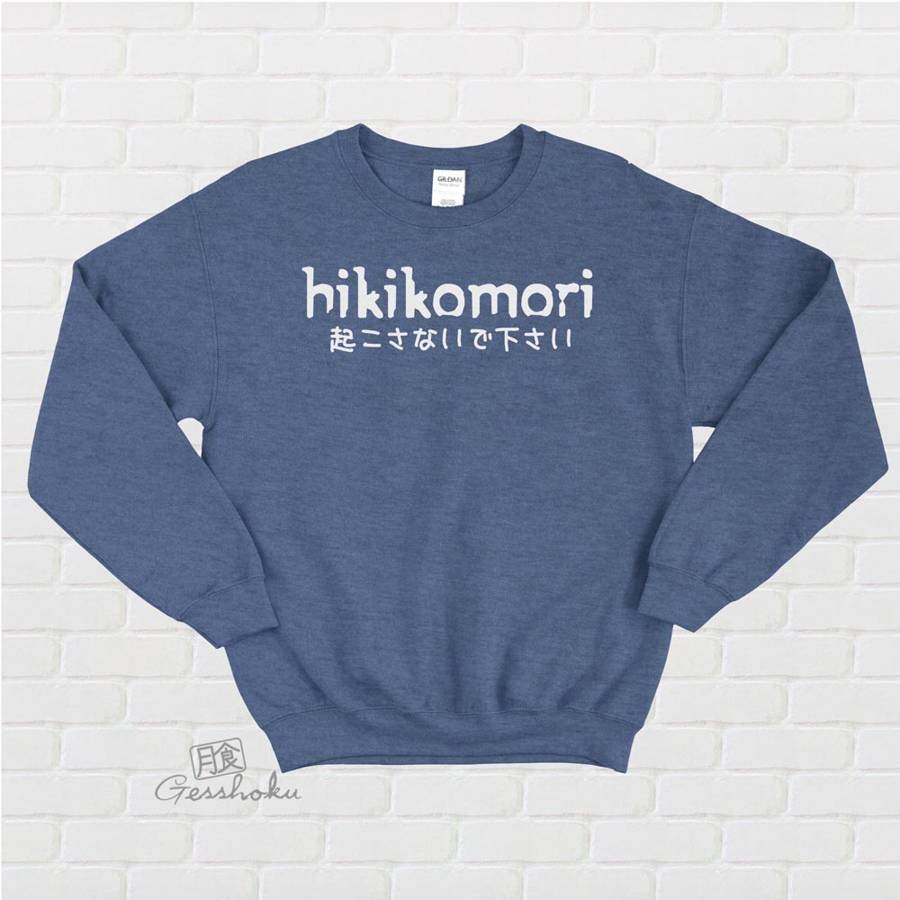 Hikikomori Crewneck Sweatshirt - Heather Blue