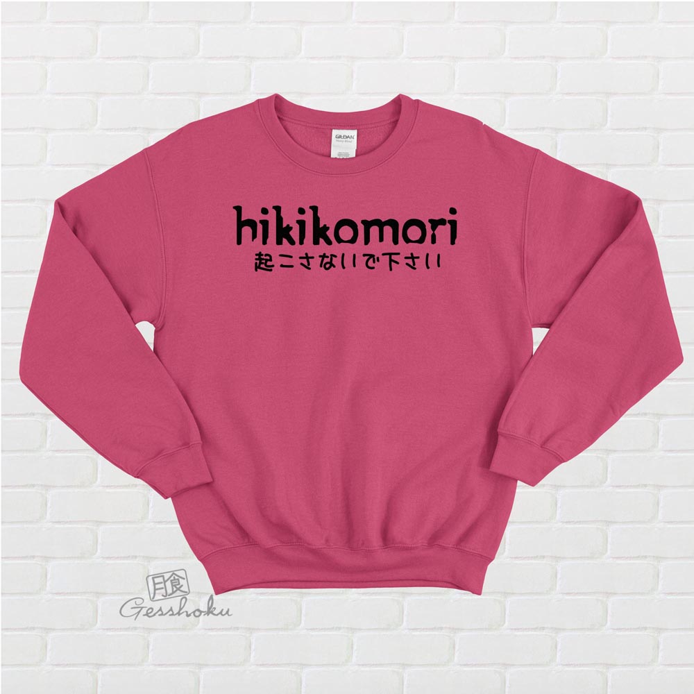 Hikikomori Crewneck Sweatshirt - Hot Pink