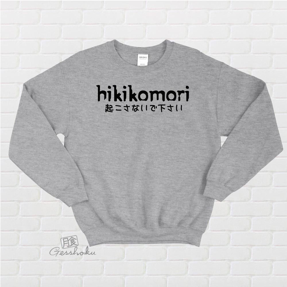 Hikikomori Crewneck Sweatshirt - Light Grey
