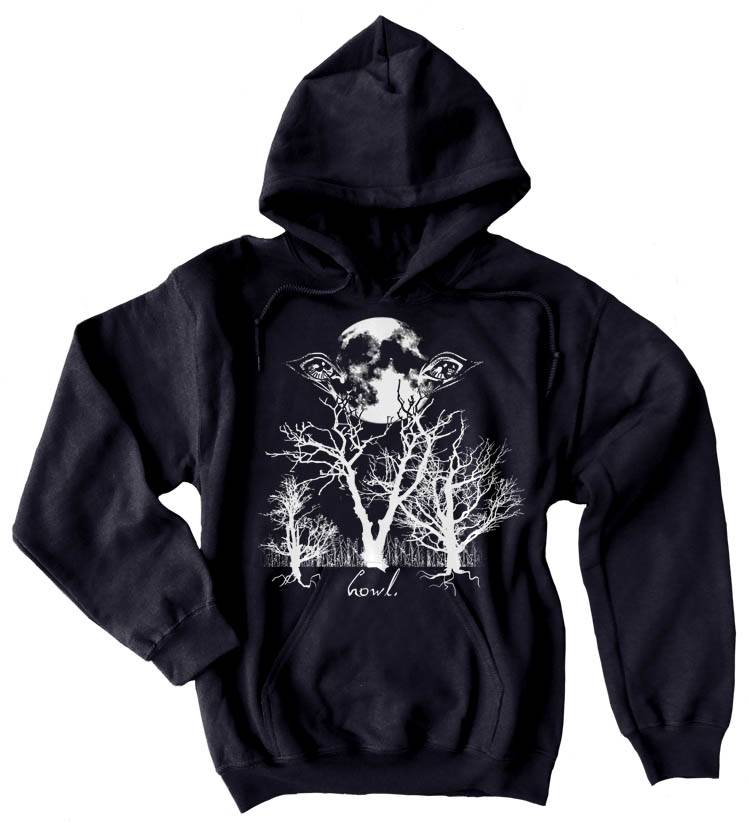 Howl: Eyes of the Night Forest Pullover Hoodie - Black