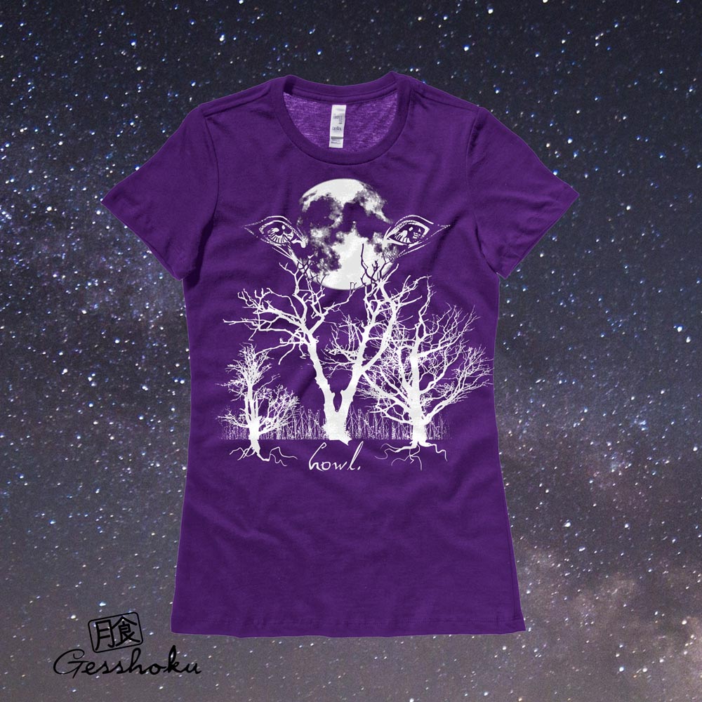 Howl: Eyes of the Night Forest Ladies T-shirt - Purple