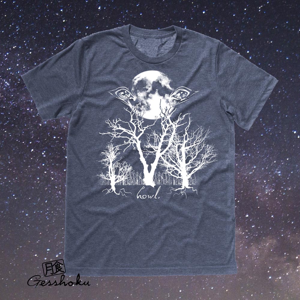 Howl: Eyes of the Night Forest T-shirt - Heather Navy