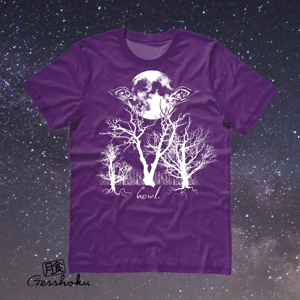 Howl: Eyes of the Night Forest T-shirt - Purple