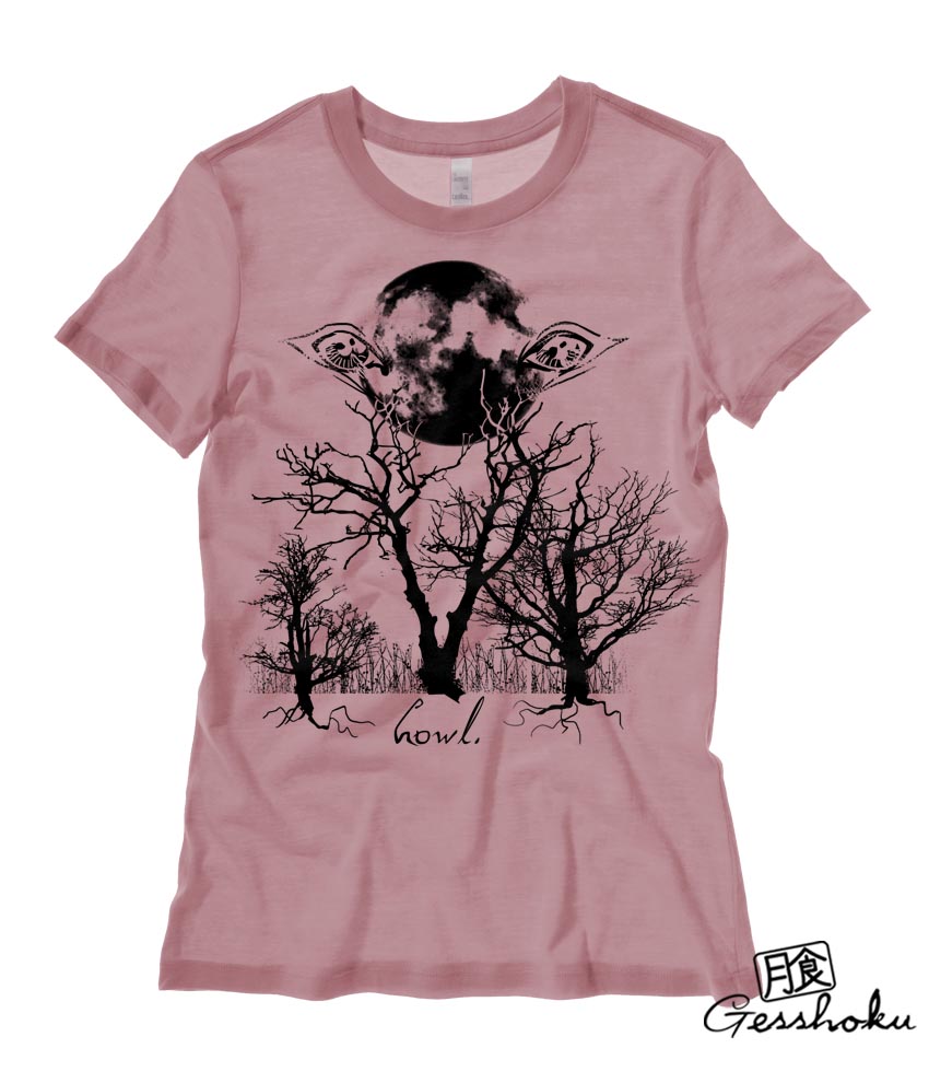 Howl: Eyes of the Night Forest Ladies T-shirt - Mauve