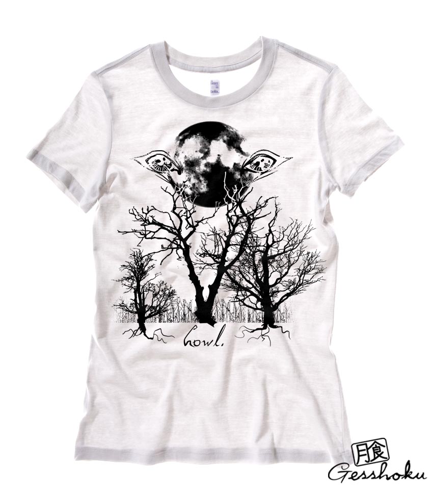 Howl: Eyes of the Night Forest Ladies T-shirt - White