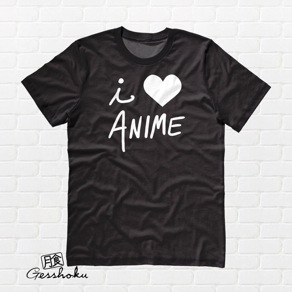 I Love Anime T-shirt - Black