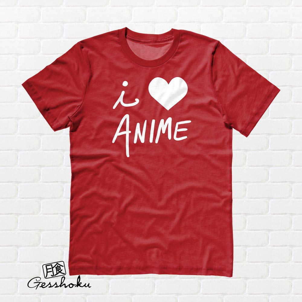 I Love Anime T-shirt - Red