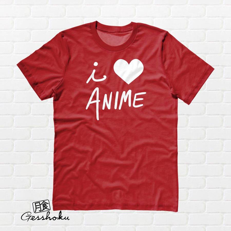 I Love Anime T-shirt - Red