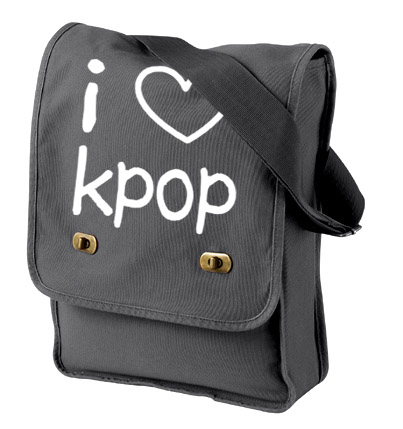 I Love Kpop Field Bag - Smoke Grey