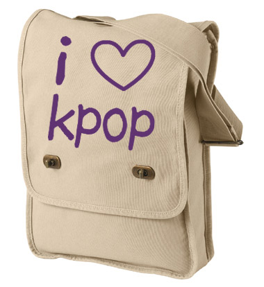 I Love Kpop Field Bag - Natural