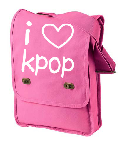 I Love Kpop Field Bag - Pink