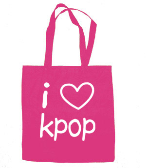 I Love Kpop Tote Bag - Pink