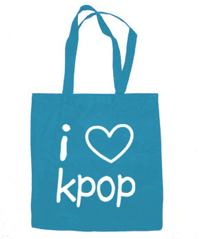 I Love Kpop Tote Bag - Turquoise
