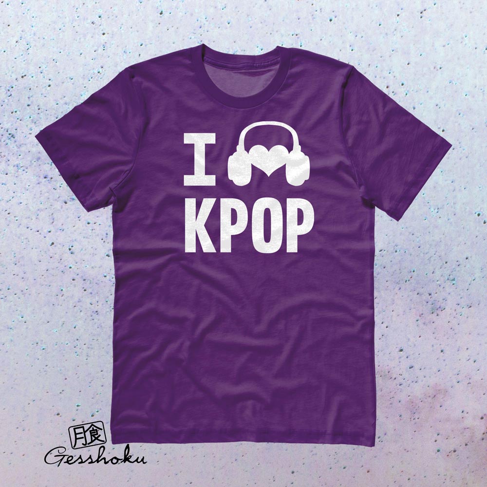 I Listen to KPOP T-shirt - Purple