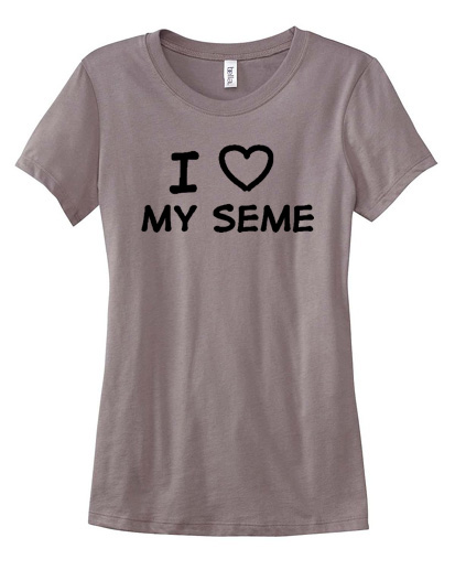 I Love my Seme Ladies T-shirt - Brown