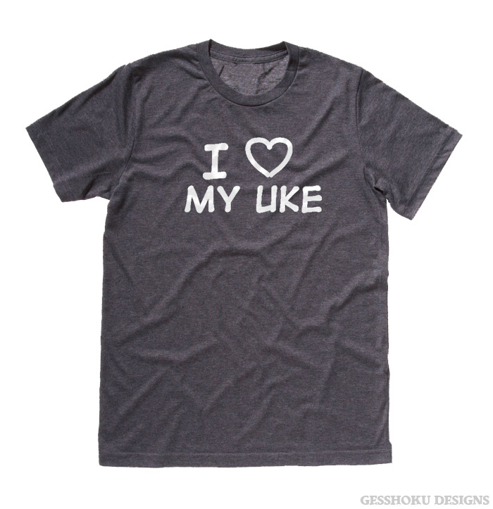 I Love my Uke T-shirt - Charcoal Grey