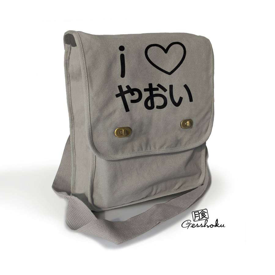 I Love Yaoi Field Bag - Smoke Grey