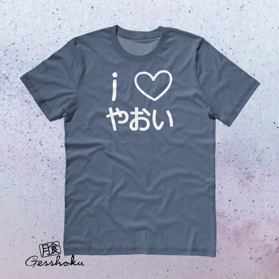 I Love Yaoi T-shirt - Stone Blue
