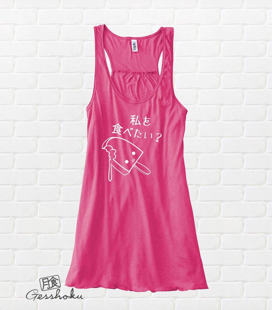 Eat Me? Kawaii Ice Cream Flowy Tank Top - Hot Pink