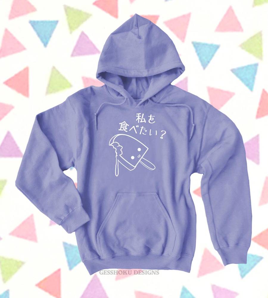 Eat Me? Kawaii Ice Cream Popsicle Pullover Hoodie - Violet