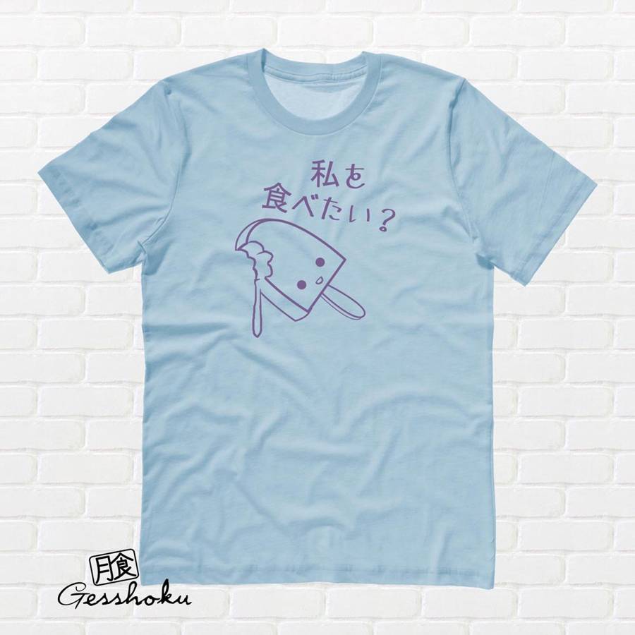 Eat Me? Kawaii Popsicle T-shirt - Light Blue