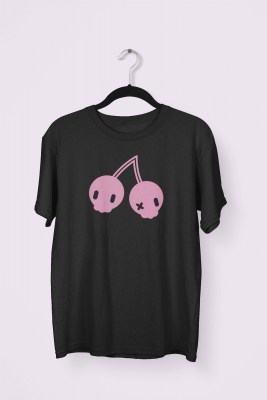 Cherry Skulls T-shirt by Dokkirii
