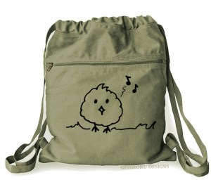 Kawaii Musical Bird Cinch Backpack