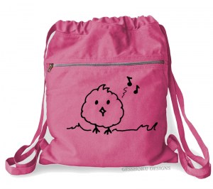 Kawaii Musical Bird Cinch Backpack